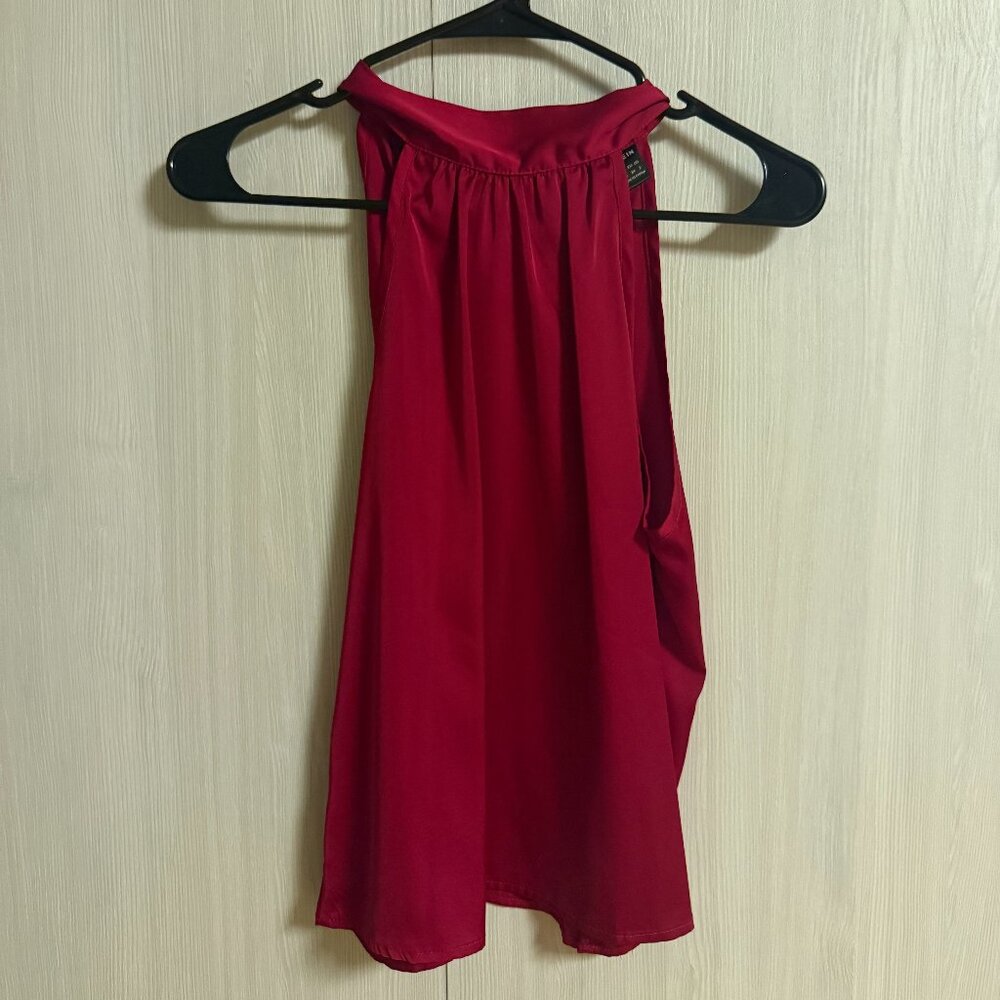 SHEIN Red Satin-Look Halter Top – XS